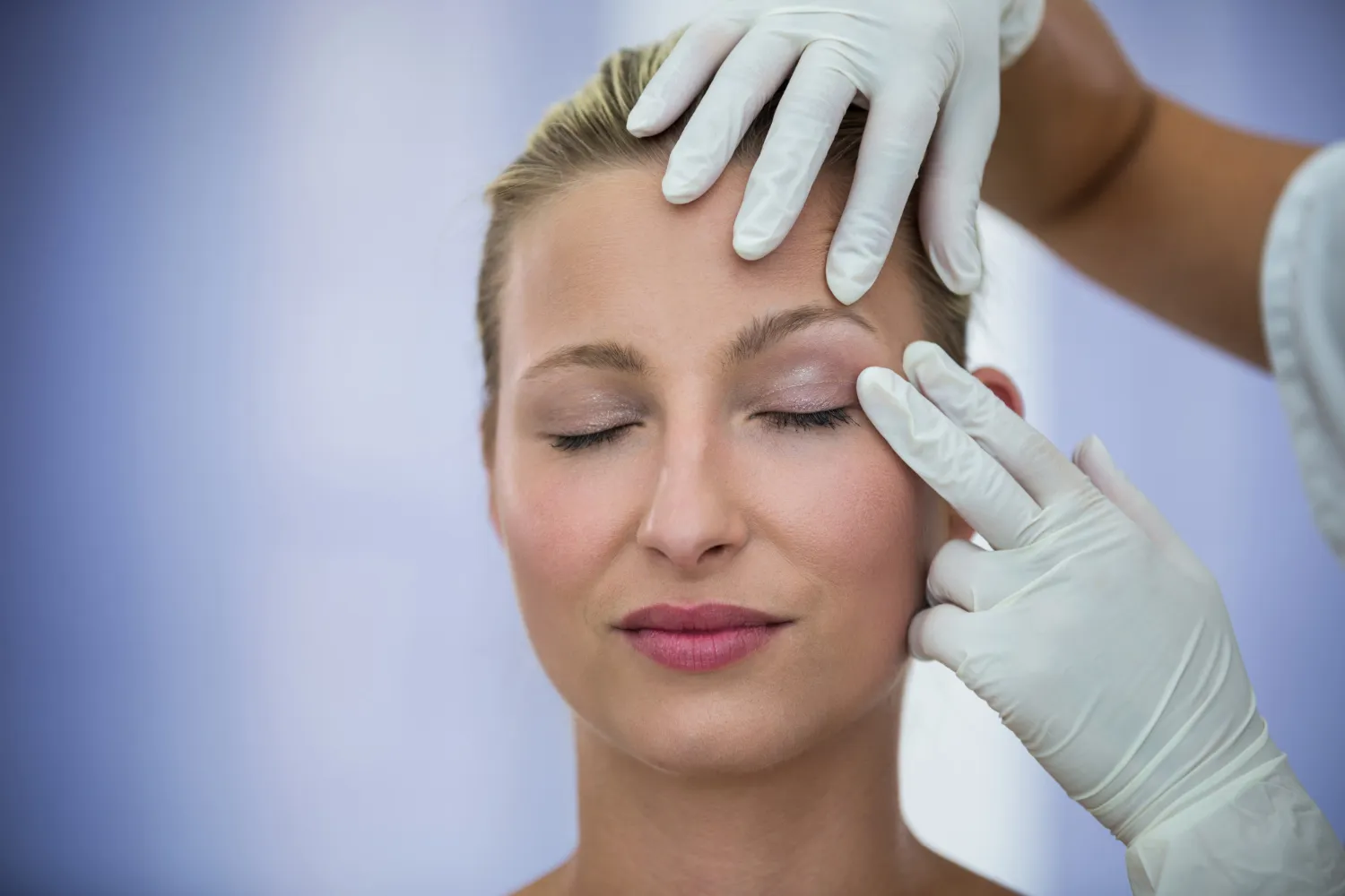 Diagram showing areas around the brow and nose discussed during aesthetic consultations in London