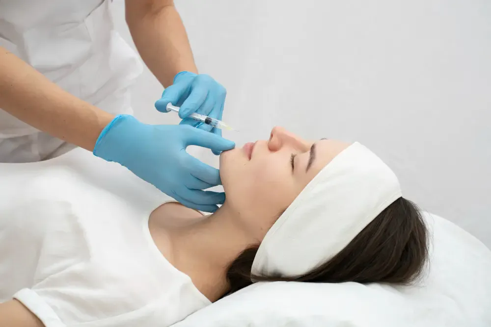 Illustration of PRP Facial procedure combining microneedling and PRP application in London